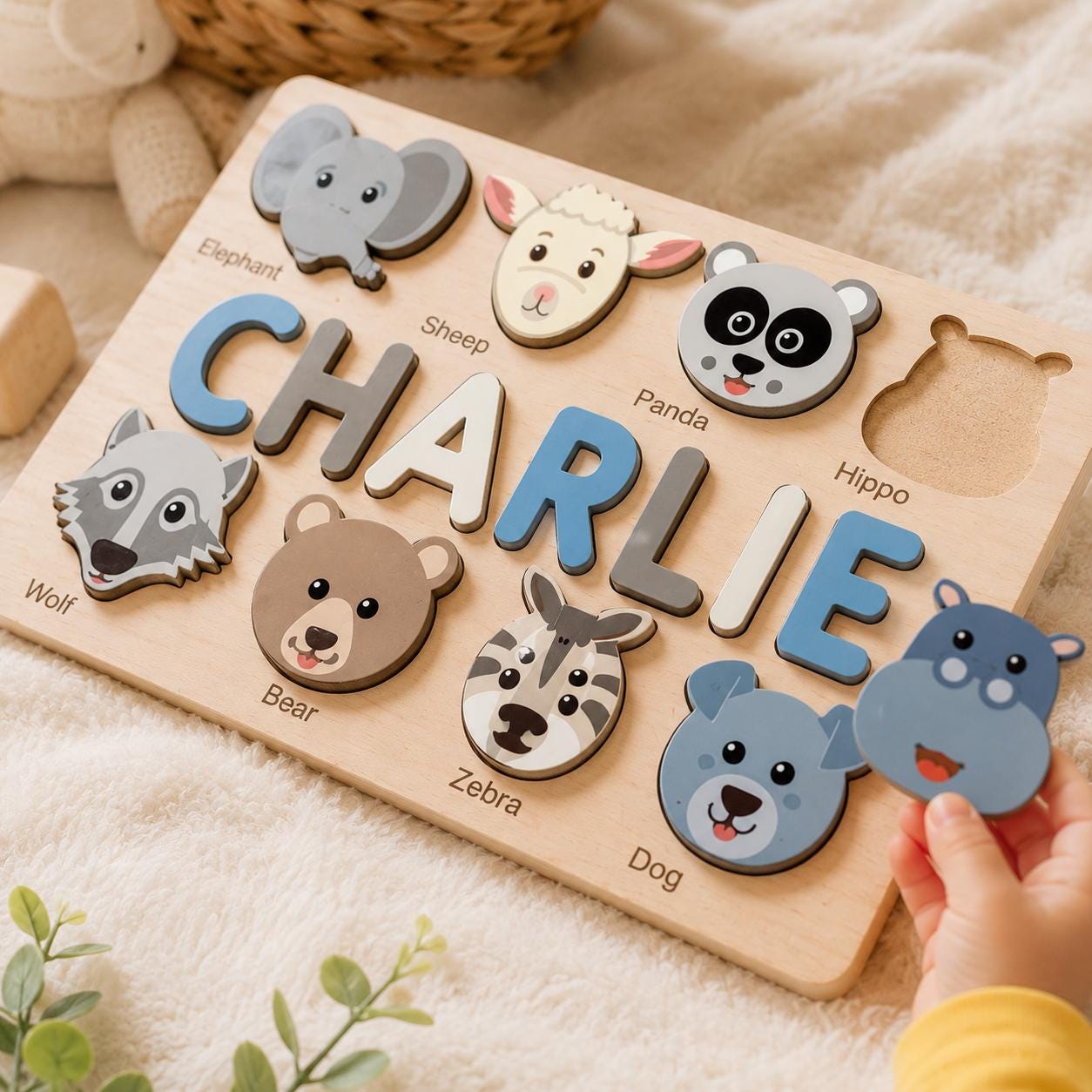 Personalized Princess Name Puzzle, Fairy Tale Wooden Puzzle Girls, Montessori Name Board, Unicorn Learning Toy, Toddler Educational Puzzle