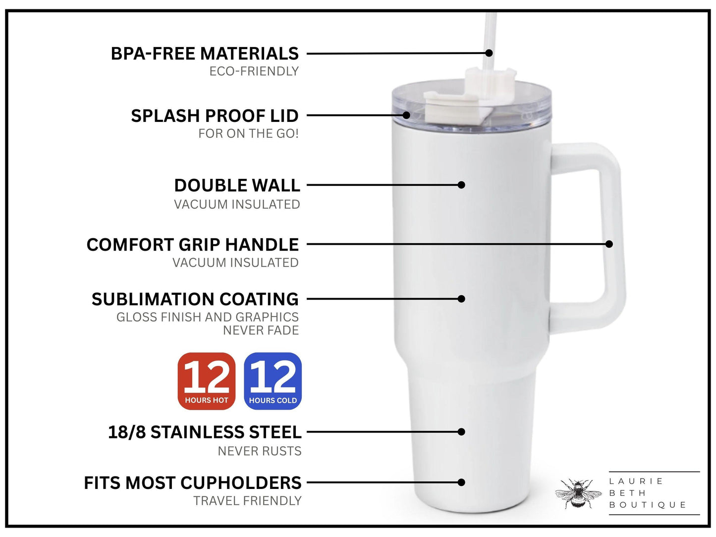 Teacher 40oz Tumbler, Never Forget the Difference You Make Tumbler with Handle Teacher Appreciation Gift Thank You Teacher Travel Mug Cup