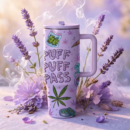 40oz Funny, Trendy and Eye Catching Design, Stylish Tumbler, Big Capacity with Handle and Straw