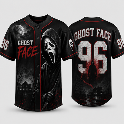 Horror Slasher Baseball Jersey, Classic Horror Movie Characters Shirt