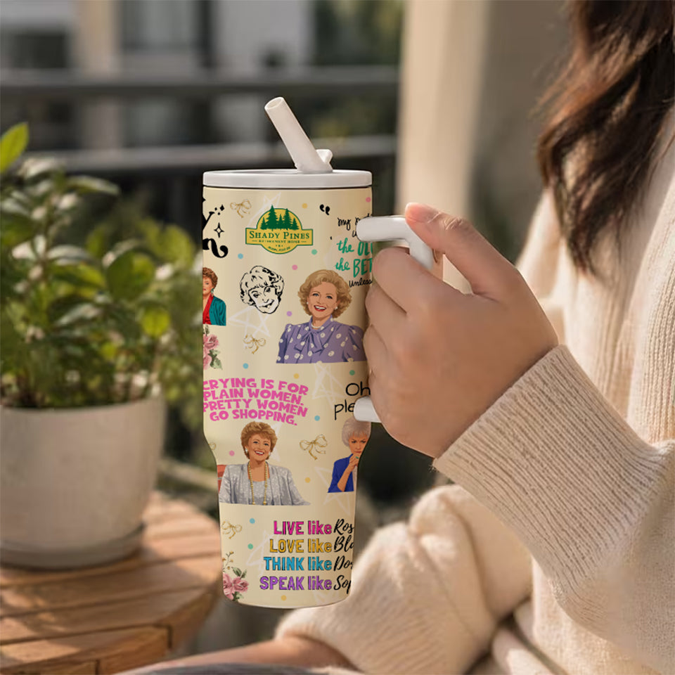 40oz Thank You For Being A Friend Stainless Steel Tumbler with Lid & Straw, Insulated Travel Mug