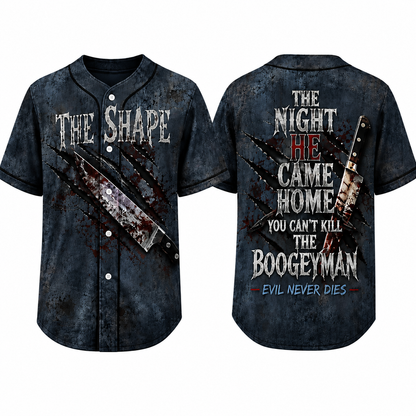 Horror Slasher Baseball Jersey, Classic Horror Movie Characters Shirt