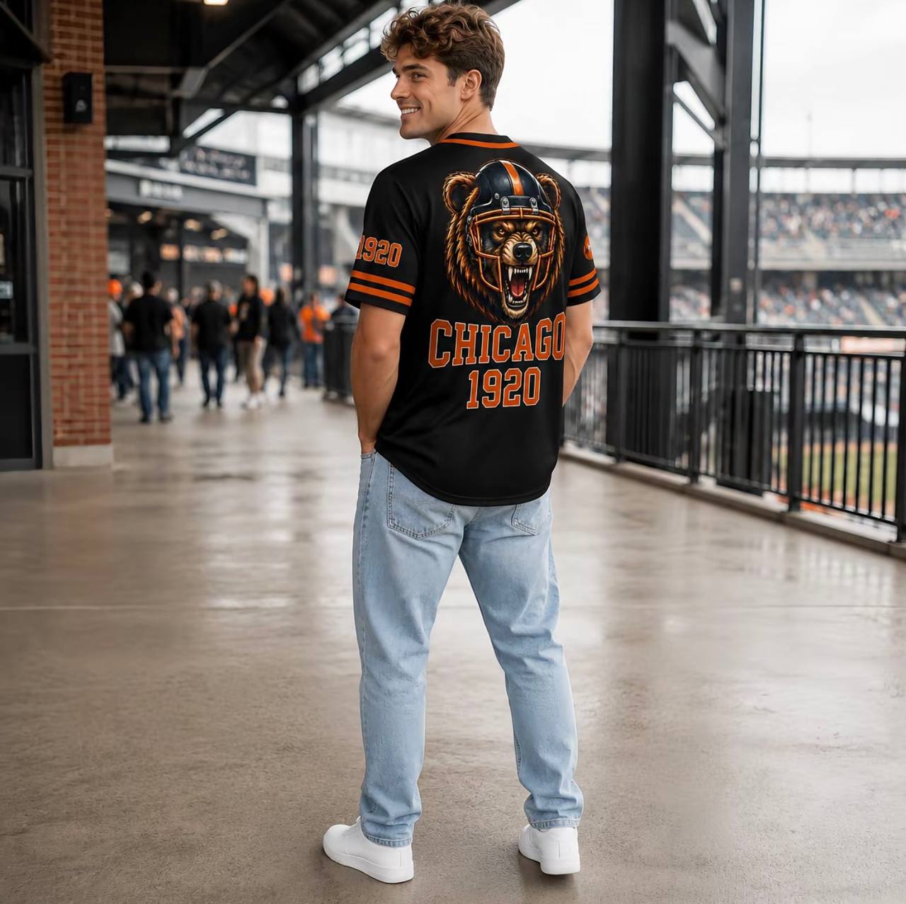 Unisex Regular Fit Button Front Football Team Baseball Jersey