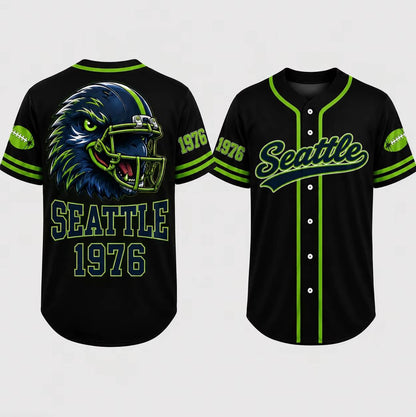 Unisex Regular Fit Button Front Football Team Baseball Jersey