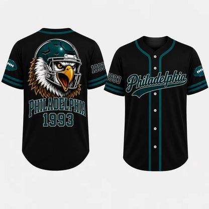 Unisex Regular Fit Button Front Football Team Baseball Jersey