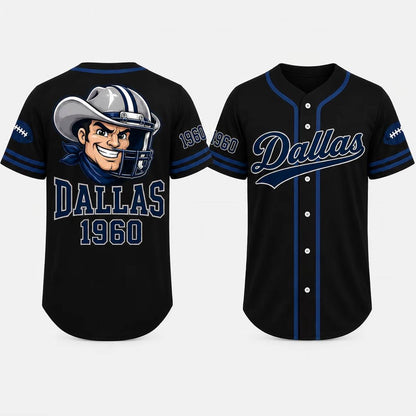 Unisex Regular Fit Button Front Football Team Baseball Jersey