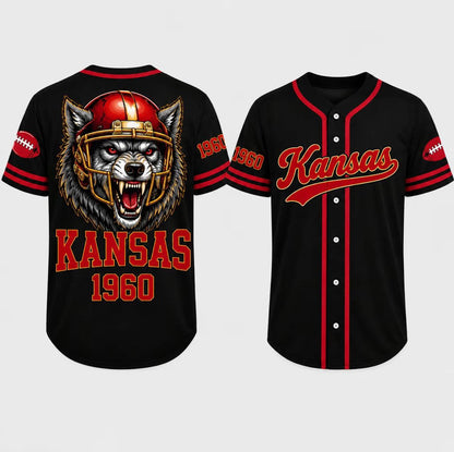 Unisex Regular Fit Button Front Football Team Baseball Jersey