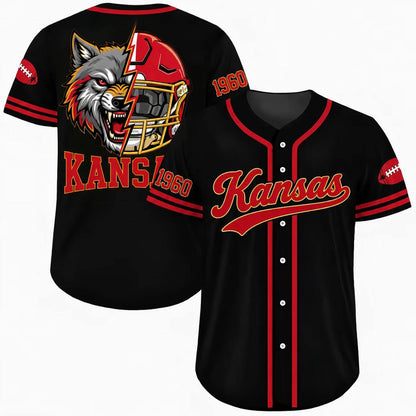 Football Team Baseball Jersey, Game Day Shirt for Football Lover, Black Orange Navy Baseball Jersey Uniform, Sport Casual Everyday Outfits - Colors Available