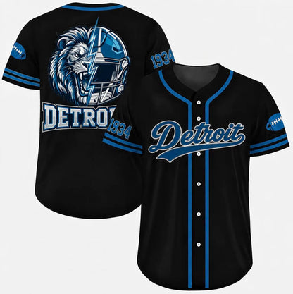 Football Team Baseball Jersey, Game Day Shirt for Football Lover, Black Orange Navy Baseball Jersey Uniform, Sport Casual Everyday Outfits - Colors Available