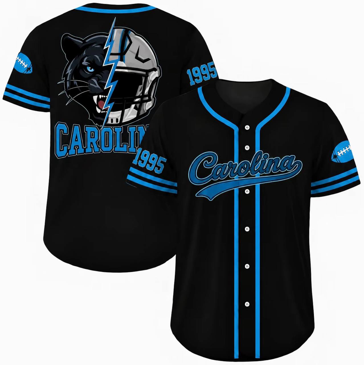 Football Team Baseball Jersey, Game Day Shirt for Football Lover, Black Orange Navy Baseball Jersey Uniform, Sport Casual Everyday Outfits - Colors Available