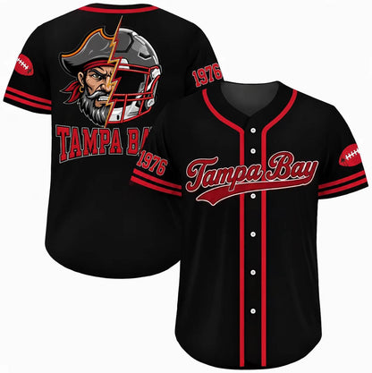 Football Team Baseball Jersey, Game Day Shirt for Football Lover, Black Orange Navy Baseball Jersey Uniform, Sport Casual Everyday Outfits - Colors Available