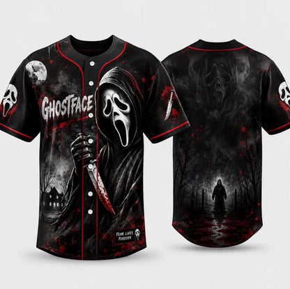 Horror Slasher Baseball Jersey, Classic Horror Movie Characters Shirt
