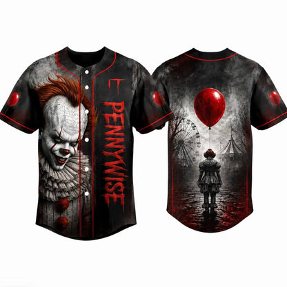 Horror Slasher Baseball Jersey, Classic Horror Movie Characters Shirt